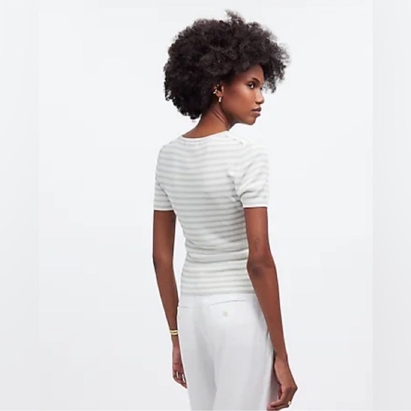 Madewell Micro-Rib Sweater Tee in Monument Size: L, NWOT - Picture 2 of 11